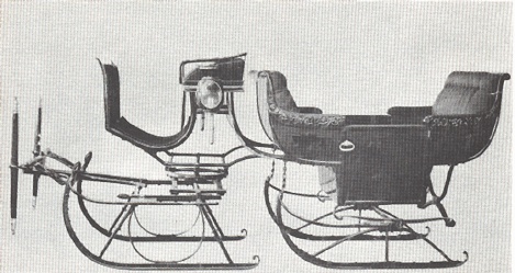 Sleigh on Bob Runners, 1870